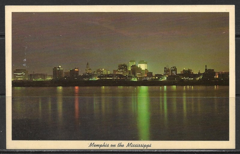 Tennessee, Memphis - City Skyline At Night - [TN-062]