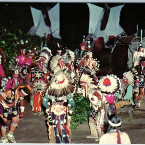 1953 Wisconsin Dells WI Stand Rock Indian Ceremonial War Dance Chrome CT PC A197