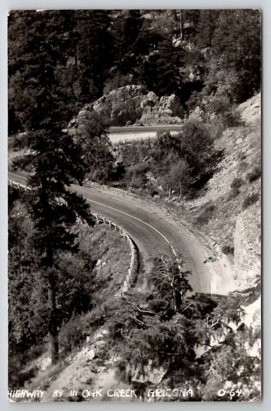 RPPC Arizona Highway 89 In Oak Creek AZ Real Photo Postcard B42