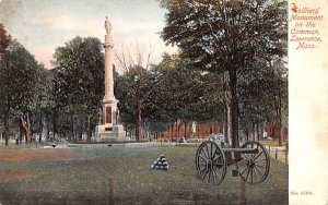 Soldiers' Monument in Lawrence, MA on the Common.