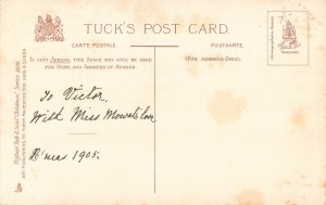 Christmas Greetings Humanized Songbirds Umbrella Anthropomorphic postcard B921