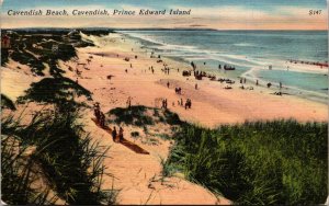 VINTAGE POSTCARD CAVENDISH BEACH CAVENDISH PRINCE EDWARD ISLAND CANADA 1955