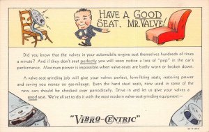 Vibro Centric Car Engine Valves Advertising Vintage Postcard AA71501