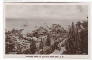 Columbia Yacht Club Riverside Drive New York City 1913 RPPC real photo postcard