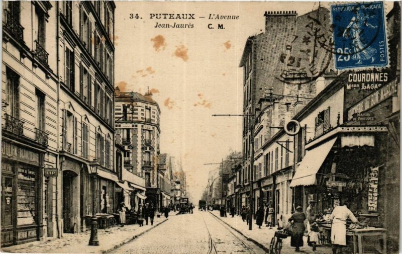 CPA PUTEAUX L'Avenue Jean Jaurés (413241)