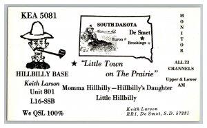 Postcard QSL Radio Card From De Smet S. D. South Dakota KEA 5081