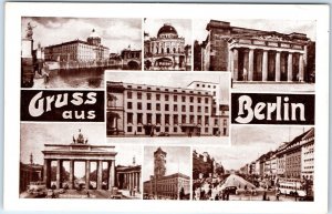 c1910s Berlin, Germany Greetings from Gruss aus PC Multi View Brandenburger A323