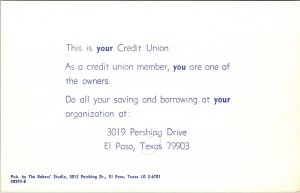 Postcard El Paso Teachers Federal Credit Union in El Paso, Texas~137438