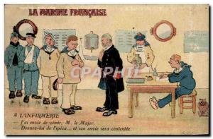 Old Postcard The French Army Navy & # At 39infirmerie