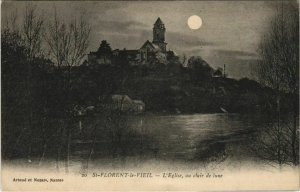 CPA ST-FLORENT-LE-VEIEL Ãglise au clair de lune (979167)