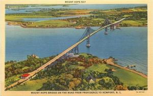 RI, Newport, Rhode Island, Mount Hope Bay Bridge, Curteich No. 3A-H1149