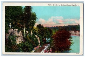 c1930's Willow Creek from Bridge, Mason City Iowa IA Unposted Postcard 