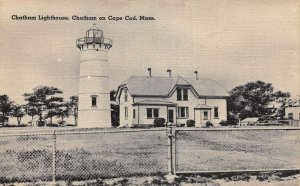 Cape Cod Massachusetts scene at Chatham Lighthouse antique pc DD7986