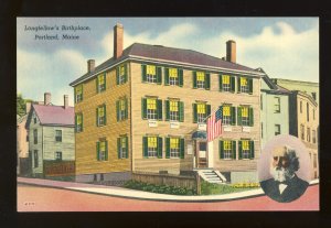 Portland, Maine/ME Postcard, Henry Wadsworth Longfellow's Birthplace