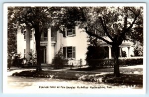 RPPC MURFREESBORO, Tennessee TN~Former Home MRS DOUGLAS MacARTHUR 1940s Postcard 
