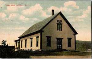 Town Hall, Andover, New Hampshire NH Vintage Postcard 1910 KJ4