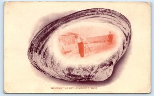 CRAIGVILLE, MA Massachusetts ~MENDING THE NET~ Barnstable County c1910s Postcard