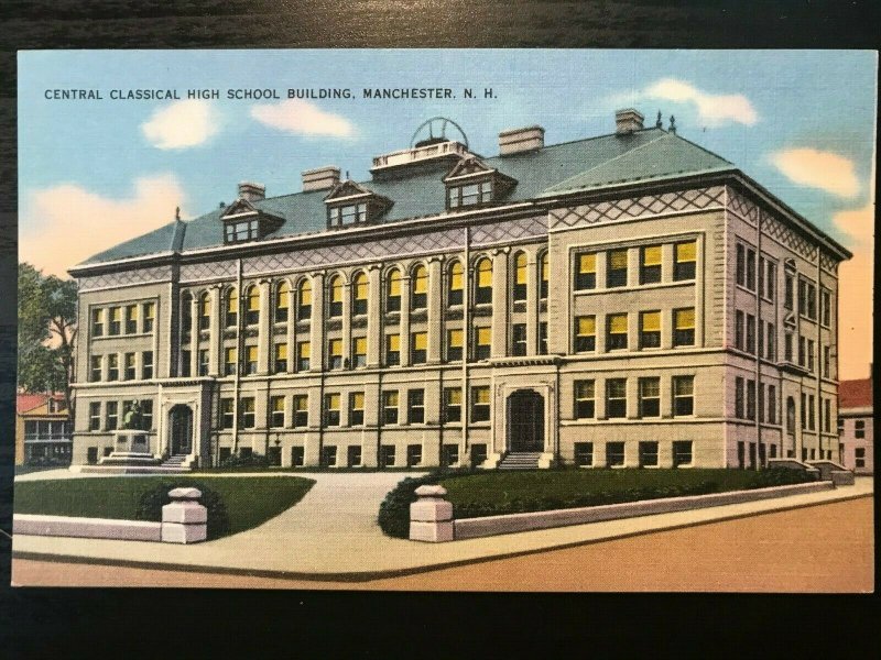 Vintage Postcard>1930-1945>Central Classical High School>Manchester>N.H.