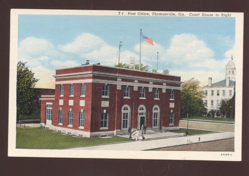 THOMASVILLE GEORGIA UNITED STATES POST OFFICE VINTAGE POSTCARD