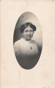 F82/ Newark Ohio RPPC Postcard 1909 Charley Slater Woman Arcade