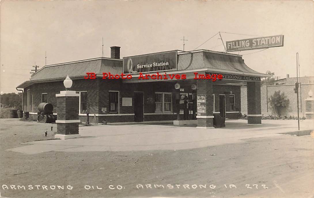 IA, Armstrong, Iowa, RPPC, Armstrong Gas Station, Photo No 272 United