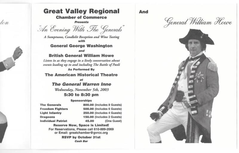 Great Valley Malvern PA Chamber of Commerce Invitation 2003