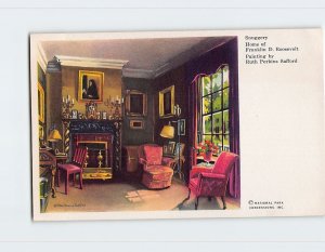 Postcard Snuggery, Home of Franklin D. Roosevelt By R. P. Safford, Hyde Park, NY