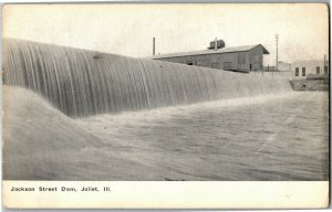 Jackson Street Dam, Joliet IL Vintage Postcard S27