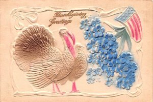 Thanksgiving Greetings USA Writing on back 