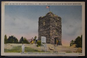 Great Smoky Mountains N.P., NC - On the top of Mt. Mitchell 6684 Ft - 1952