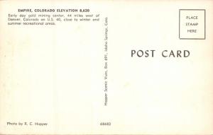 EMPIRE COLORADO-EARLY GOLD MINING CENTER-ELEVATED VIEW POSTCARD 1960s