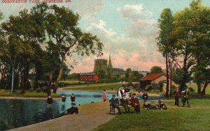 Vintage Postcard Coronation Park Recreational Place Picnics Ormskirk England