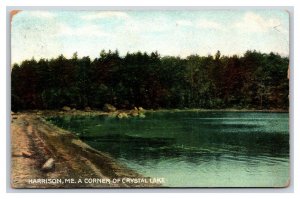 Crystal Lake Harrison Maine ME DB Postcard Y3