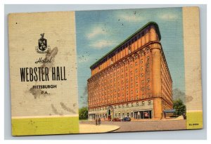 Vintage 1940's Postcard Hotel Webster Hall 5th Av. Pittsburgh Pennsylvania