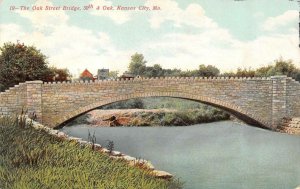 KANSAS CITY, Missouri MO    OAK STREET BRIDGE~50th & Oak    1908 Postcard