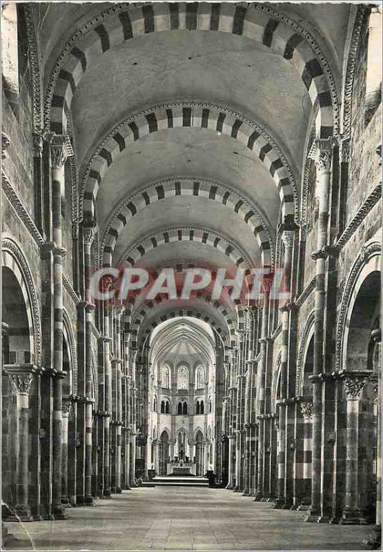 Postcard Modern Yonne Vezelay Abbey Church of St. Madeleine Nef