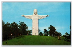 The Christ Of The Ozarks Magnetic Mountain Eureka Springs Arkansas Postcard