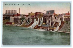 1917 Electric Power Plant Niagara Falls New York NY Waterfalls Postcard