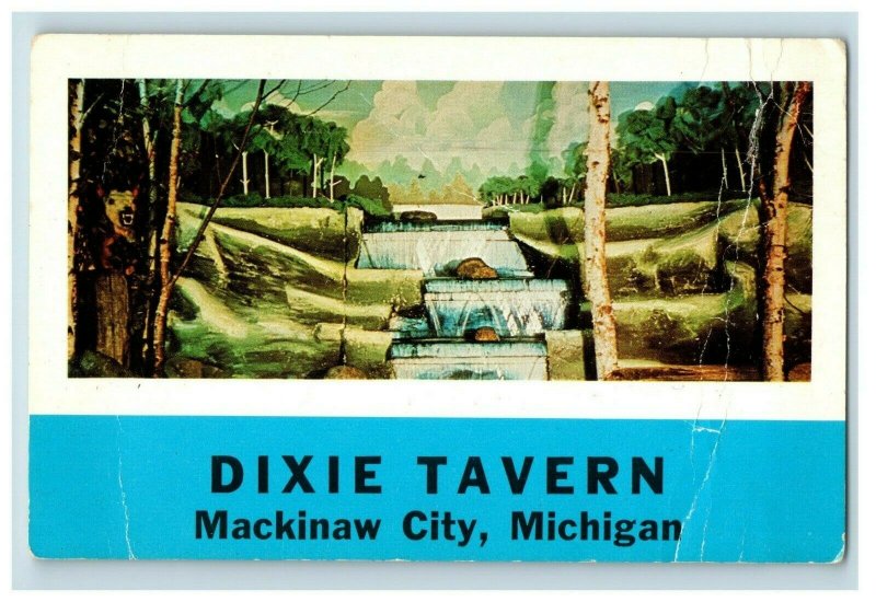 Vintage Dixie Tavern, Mackinaw City, Michigan Postcard P174