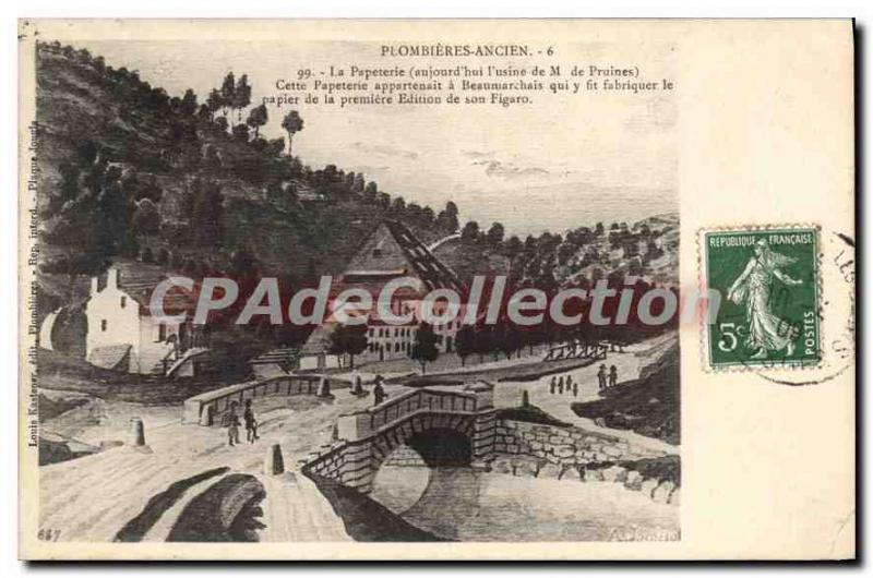 Old Postcard Plombieres-OLD Stationery Figaro