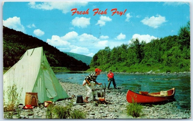 Postcard - Fresh Fish Fry!