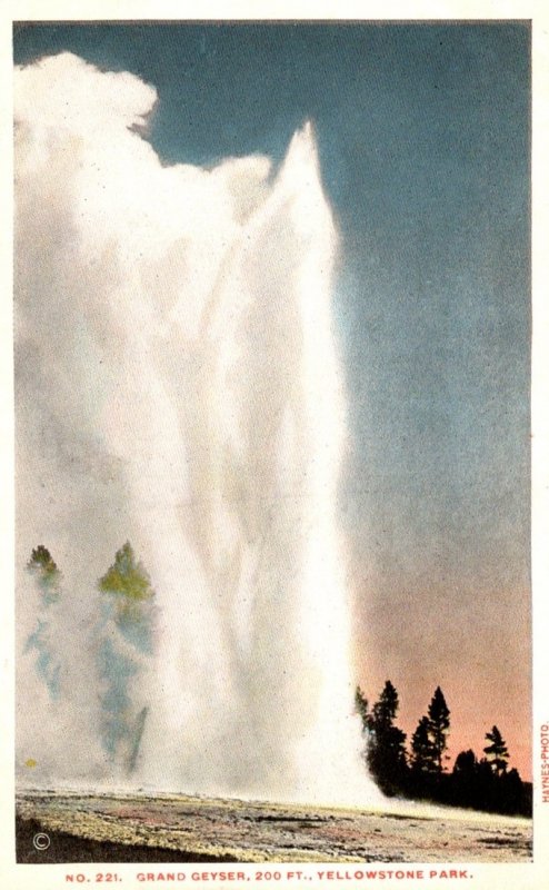 Yellowstone National Park Grand Geyser Haynes Photo