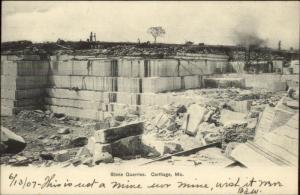 Carthage MO Stone Quarry c1905 Postcard