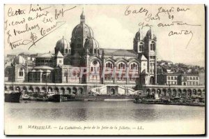 Old Postcard Marseille La Cathedrale Taking the Jetee La Joliette