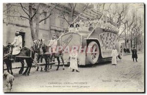 Old Postcard Aix en Provence Carnival Joyful dominoes on mobile lotto down
