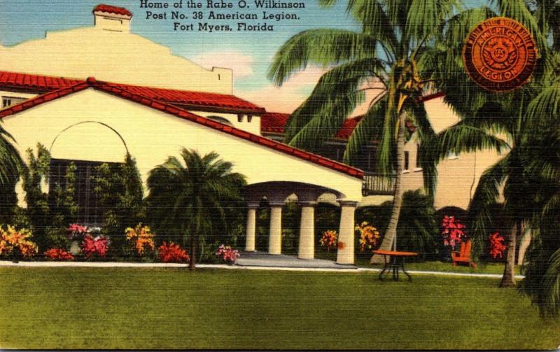 Florida Fort Myers Home Of Rabe O Wilkinson Amercian Legion Post No 38