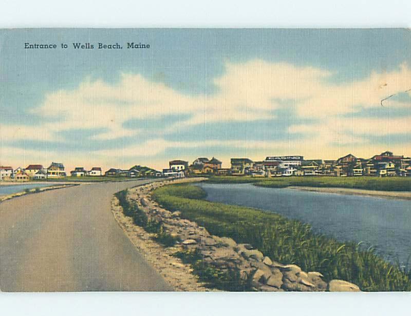 Linen SHORELINE ROAD Wells Beach - Near Kennebunkport Maine ME i1278