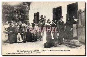 Old Postcard Folklore A wedding in the Landes The master of the house introdu...