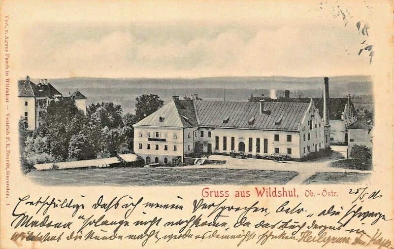 WILDSHUT OBEROSTERREICH AUSTRIA~1901 PHOTO POSTCARD NOW A BEER FARM BREWERY 