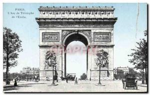 Old Postcard Paris L & # 39Arc De Triomphe From & # 39Etoile